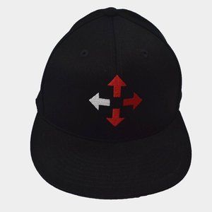 Three Days Grace Mens Flex Fit Tech Black Hat Cap Fits 7 1/4 Through 7 5/8 New